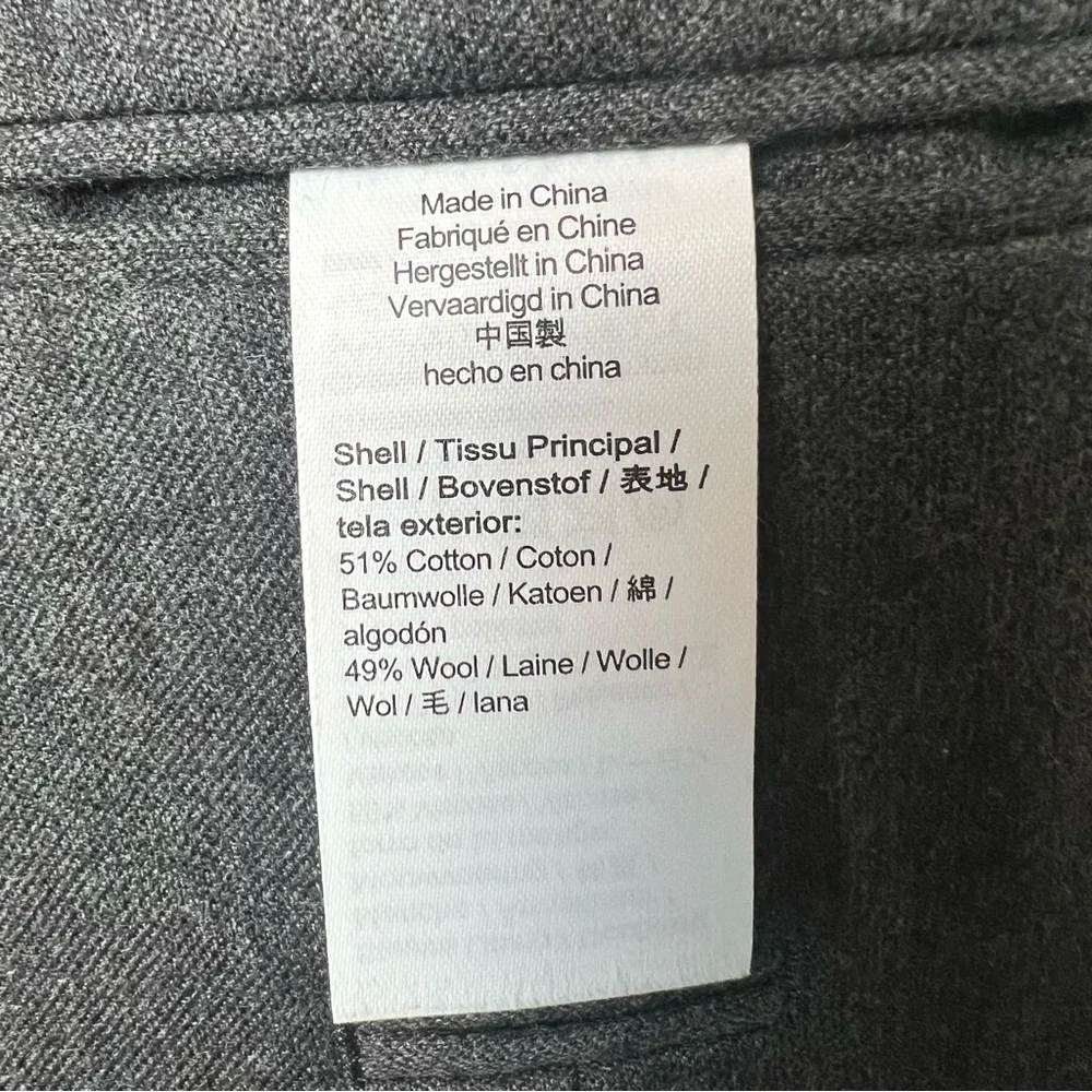 J.Crew‎ - Men’s Ludlow Slim Suit Jacket Moon Worsted Wool Cotton Gray - Sz. 44L